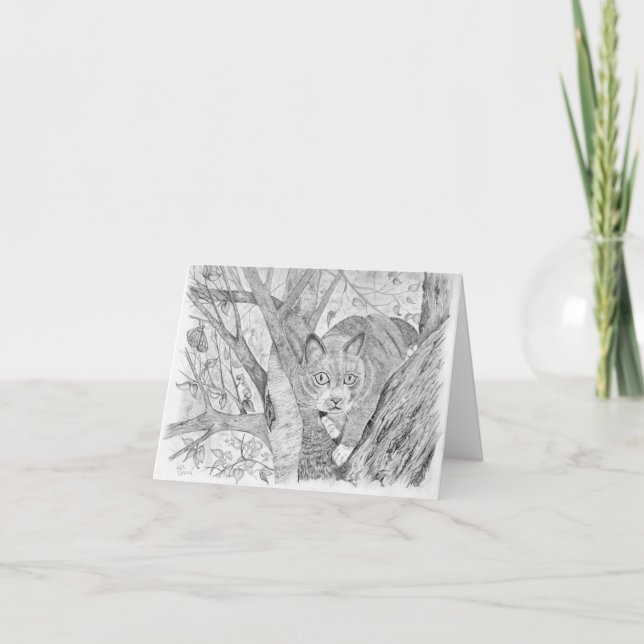 Tarjeta Cat in Tree (Anverso)