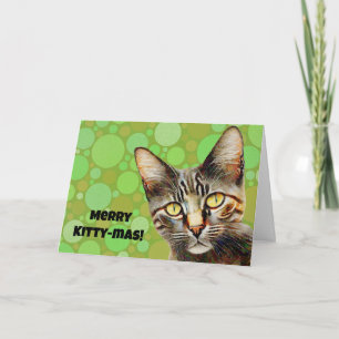 Tarjeta Cat Kitty Kitty-mas Navidades Cute Card