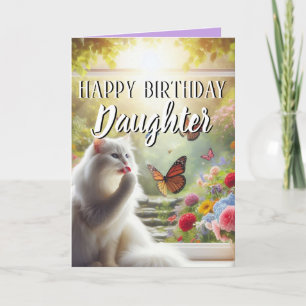 Tarjeta Cat Lick Happy Birday Daughter