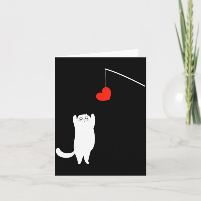 Tarjeta Cat Lover Valentine's Day Animal Affection Love Fu (Anverso)
