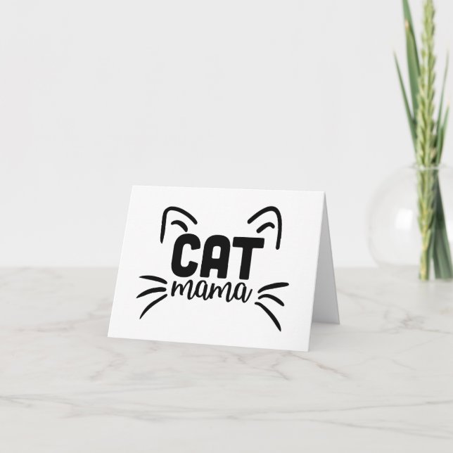 Tarjeta Cat Mama Con Whiskers BLANK (Anverso)