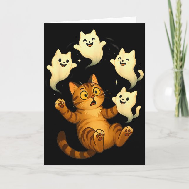 Tarjeta Cat Meme Funny Soky Halloween Kitty  (Anverso)