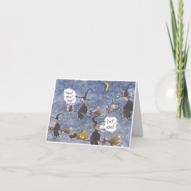 Tarjeta Cat Nav Halloween (Anverso)