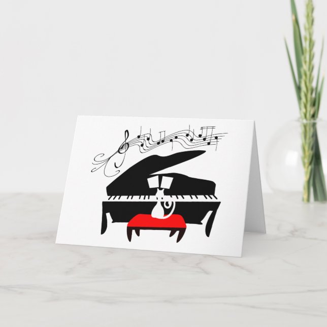 Tarjeta Cat & Piano (Anverso)