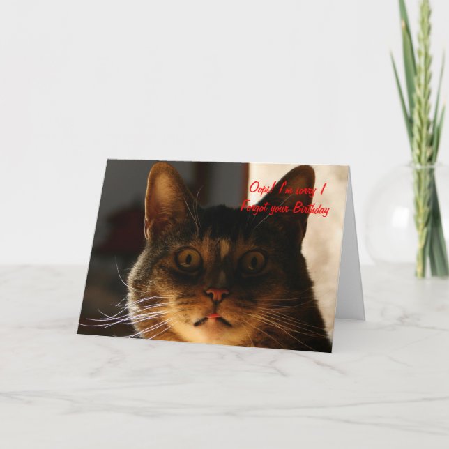 Tarjeta CAT por cumpleaños tardío (Anverso)