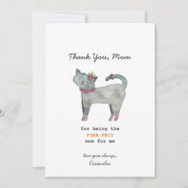 Tarjeta Cat Pun: el día de la madre