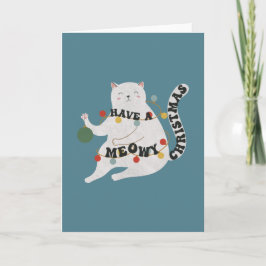 Tarjeta Cat Pun: Ten un Navidad desagradable