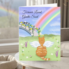 Tarjeta Cat Rainbow Bridge Pet Loss