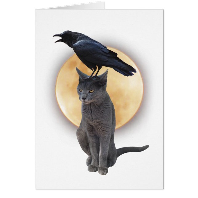 Tarjeta Cat Raven Moon (Frente)