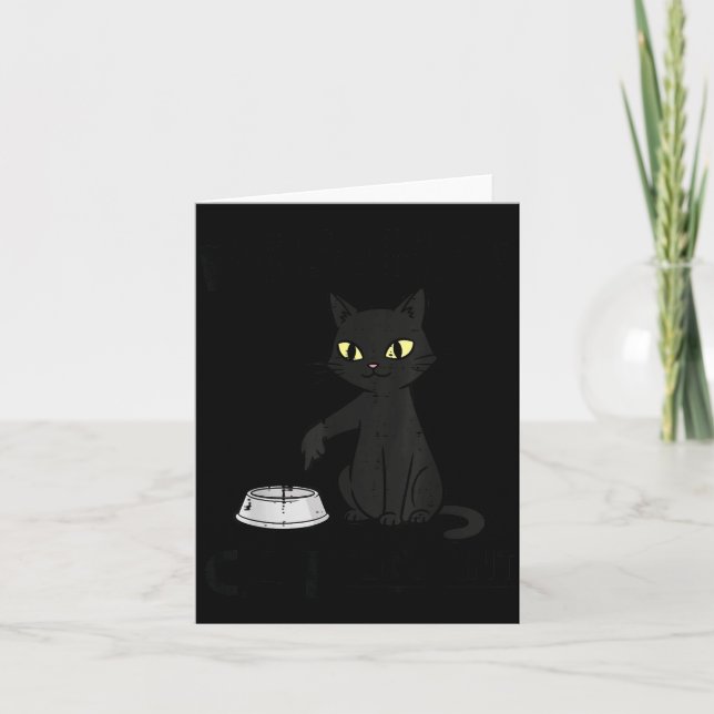 Tarjeta Cat Servant Funny Fur Mom Dad Pet Men Women Kids  (Anverso)