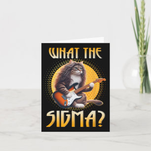 Tarjeta Cat Sigma Shirt Funny Sigma Brainrot Meme Rizz Sig