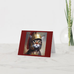 Tarjeta Cat Spartan Soldier
