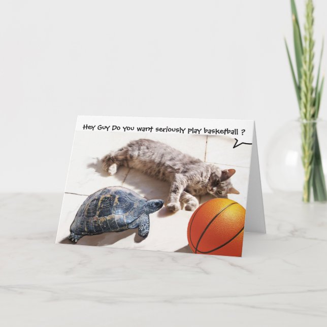 TARJETA CAT, TORTUGA Y BALONCESTO (Anverso)