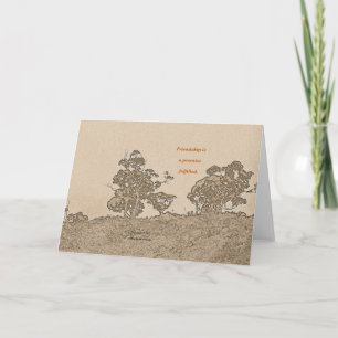 Tarjeta "Catalina Trees #2" con poema: Amistad Simple
