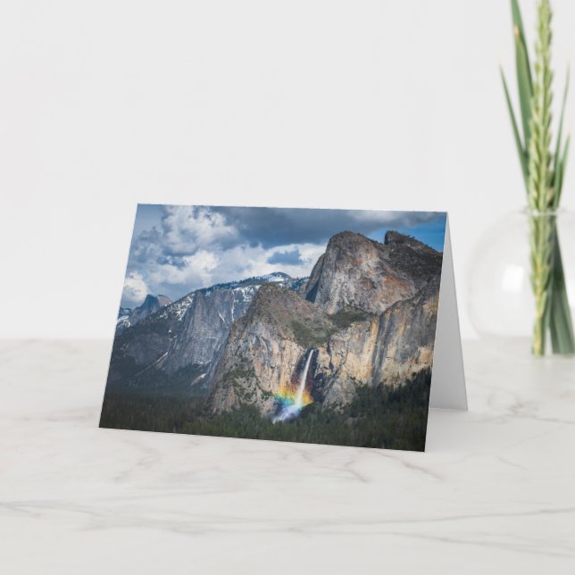 Tarjeta Cataratas | Bridal Veil Falls Yosemite California (Anverso)
