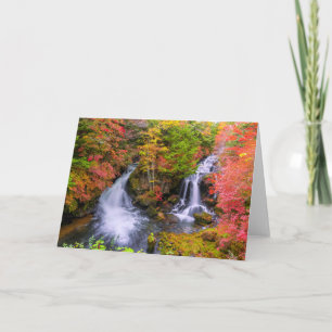 Tarjeta Cataratas Cascadas de grifo Nikko Japón Caída