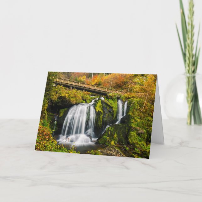 Tarjeta Cataratas | Cascadas de Triberg, Alemania (Anverso)