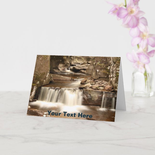 Tarjeta Cataratas de Bracklinn personalizables, Perthshire (Orquídea)
