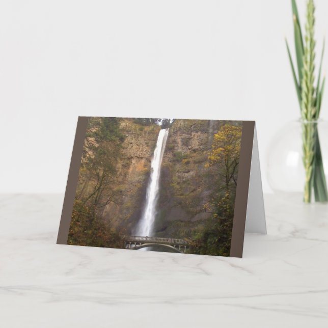 Tarjeta Cataratas de Multnomah, Oregón (Anverso)