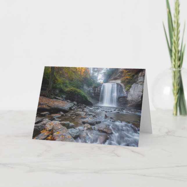 Tarjeta Cataratas | Mirando cascadas de vidrio (Anverso)