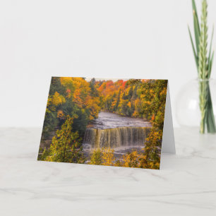 Tarjeta Cataratas superiores con colores de otoño