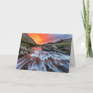 Tarjeta Cataratas SwiftCurrent Parque nacional Glaciar M