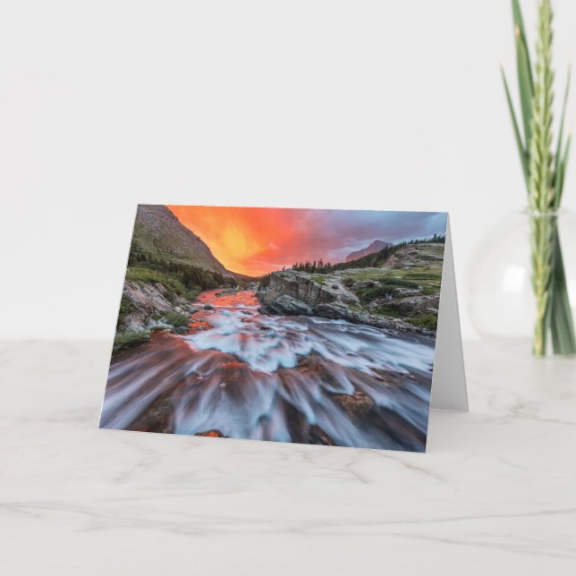 Tarjeta Cataratas SwiftCurrent | Parque nacional Glaciar M (Anverso)