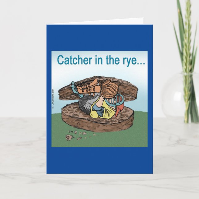 Tarjeta Catcher Del Béisbol En El Rojo (Anverso)