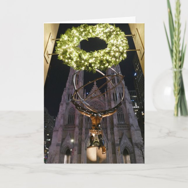 Tarjeta Catedral de Atlas y San Patricio, Navidades - Tarj (Anverso)