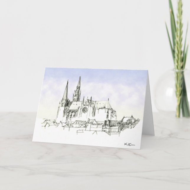 Tarjeta Catedral de Chartres (Anverso)