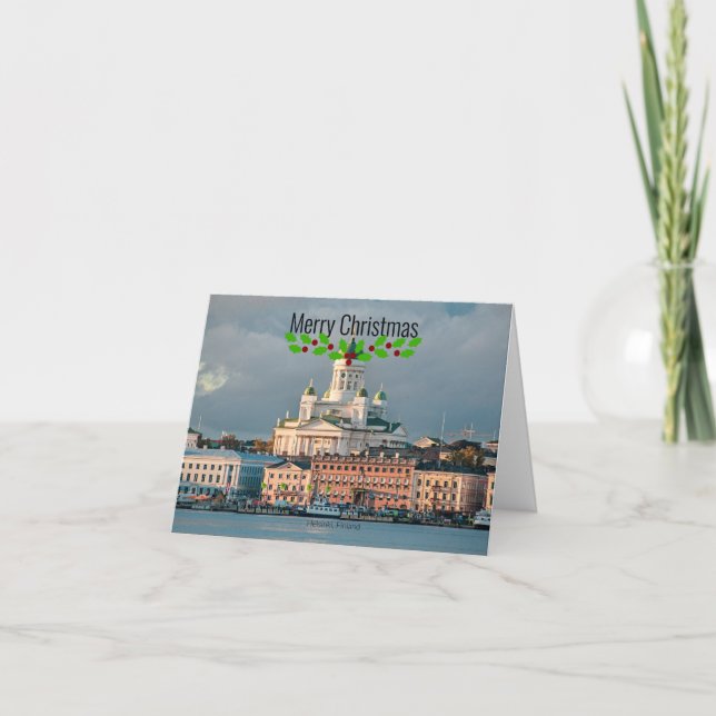 Tarjeta Catedral de Helsinki Navidad (Anverso)