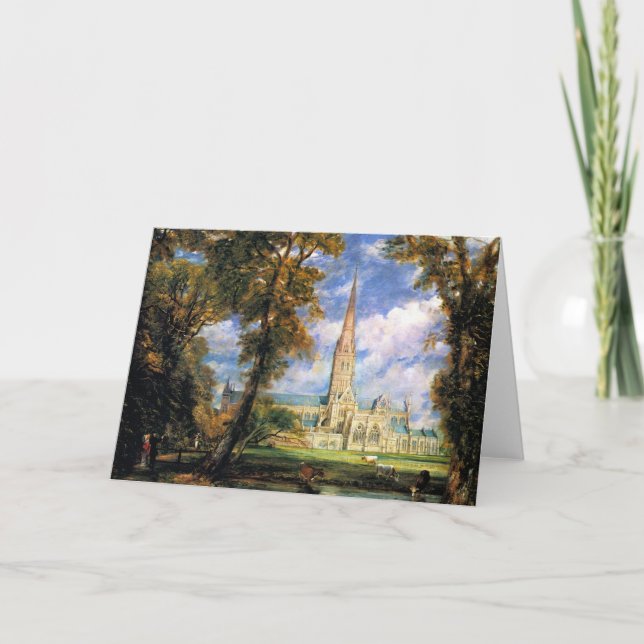 Tarjeta Catedral de Salisbury de Grounds del obispo (Anverso)