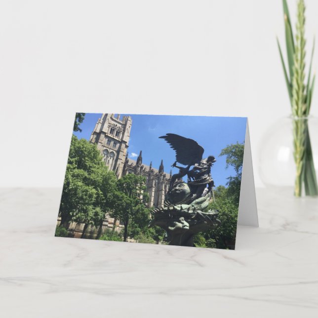 Tarjeta Catedral de San Juan el Divino de Nueva York (Anverso)