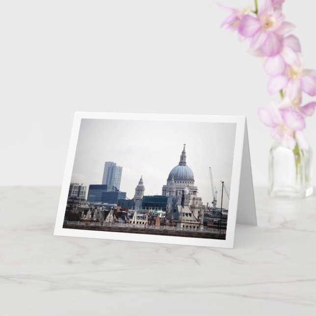 Tarjeta Catedral de San Pablo, Londres, Inglaterra (Orquídea)