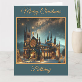 Tarjeta Catedral del cielo en los Navidades