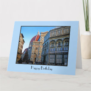 Tarjeta Catedral del Duomo de Florencia con cita de amor