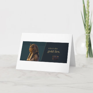 Tarjeta Cátedras de Oro Retrato Egipcio Cita Literaria