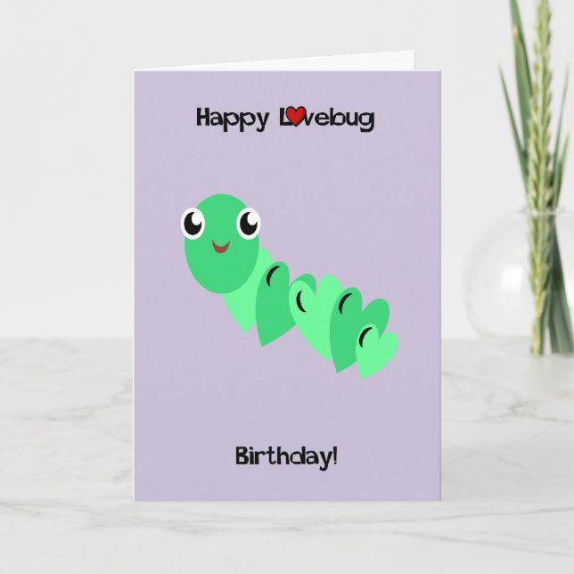 Tarjeta Caterpillar ama el insecto (Anverso)