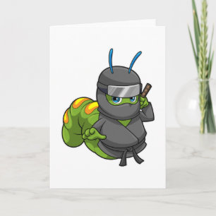 Tarjeta Caterpillar como Ninja con espada