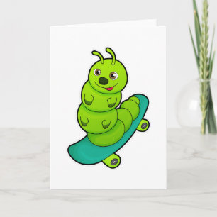 Tarjeta Caterpillar como Skater con Skateboard