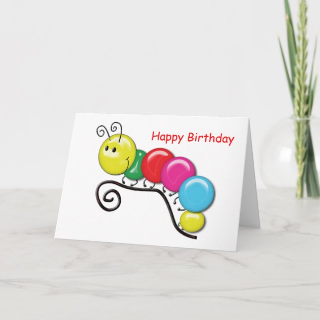 Tarjeta Caterpillar en una peluca (Anverso)