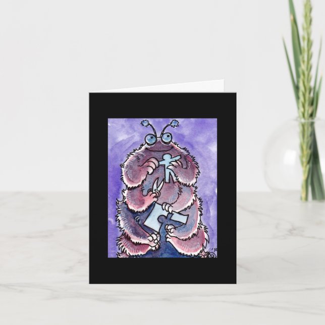 Tarjeta Caterpillar Monster Notecard (Anverso)