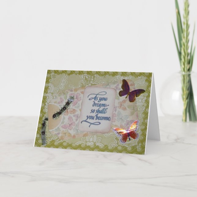 Tarjeta Caterpillar soña (Anverso)