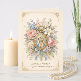 Tarjeta Catholic Mother of Mercy Marian Prayer 