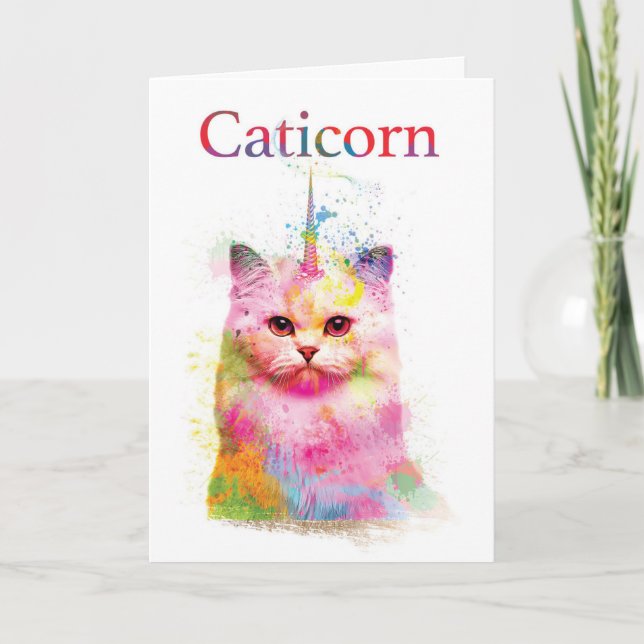 Tarjeta Caticorn Cumpleaños (Anverso)