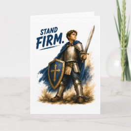 Tarjeta católica de cumpleaños de la Armadura de D