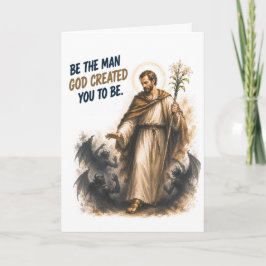 Tarjeta católica de cumpleaños de San José