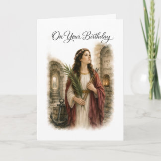Tarjeta católica de cumpleaños de Santa Filomena