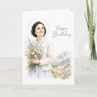 Tarjeta católica de cumpleaños de Santa Gianna Mol