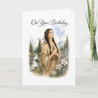 Tarjeta católica de cumpleaños de Santa Kateri Tek
